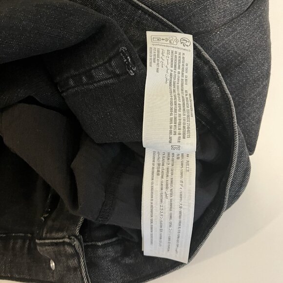 Abercrombie & Fitch The Mom High Rise Jeans, Women 16 Short Stretch Fade Black - Picture 9 of 9